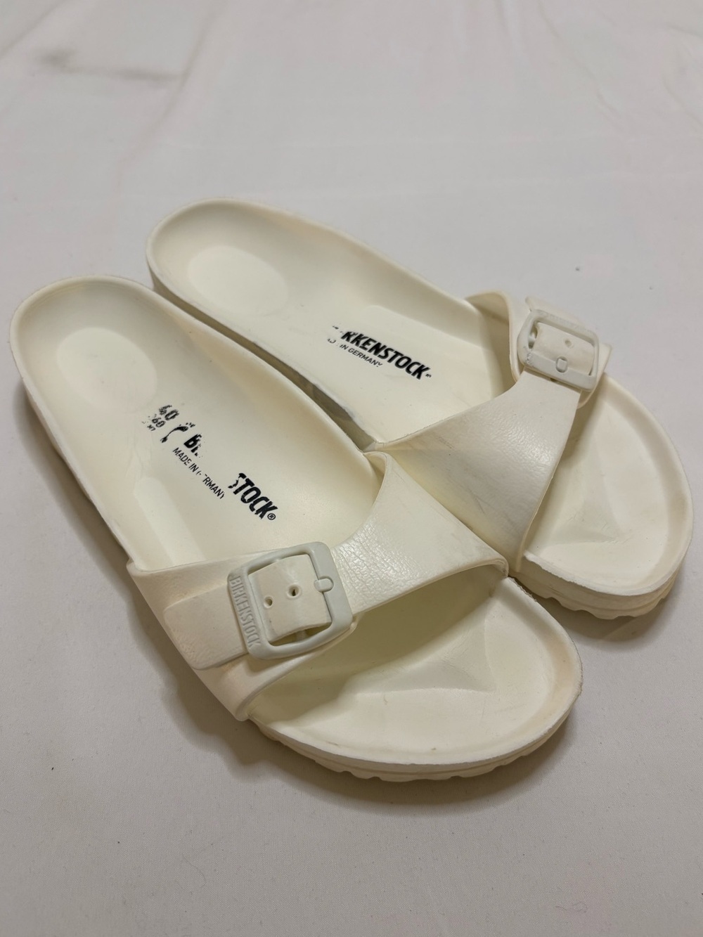 Birkenstock Women’s  EVA Madrid Essentials Sandals White Slip On Waterproof